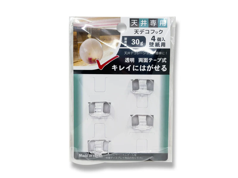 天デコフック　４個入　壁紙用　耐荷重３０ｇ