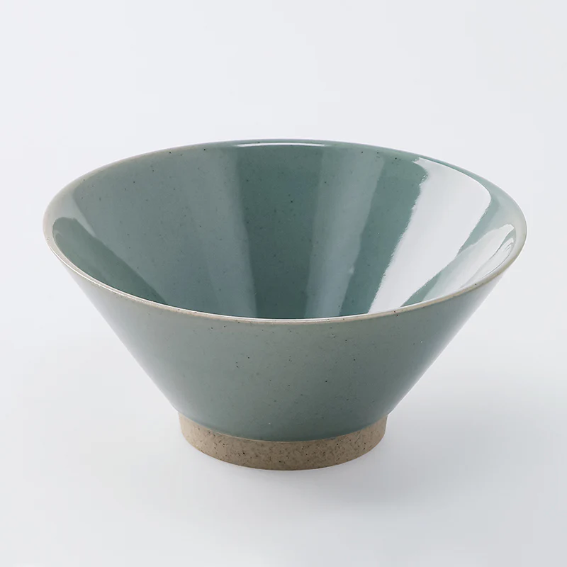 カコミ　茶碗　鶯色