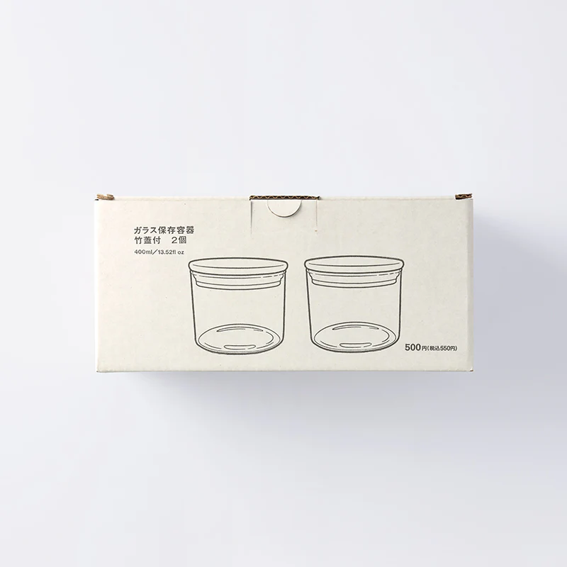 ガラス保存容器(竹蓋付、2個) - Image 4