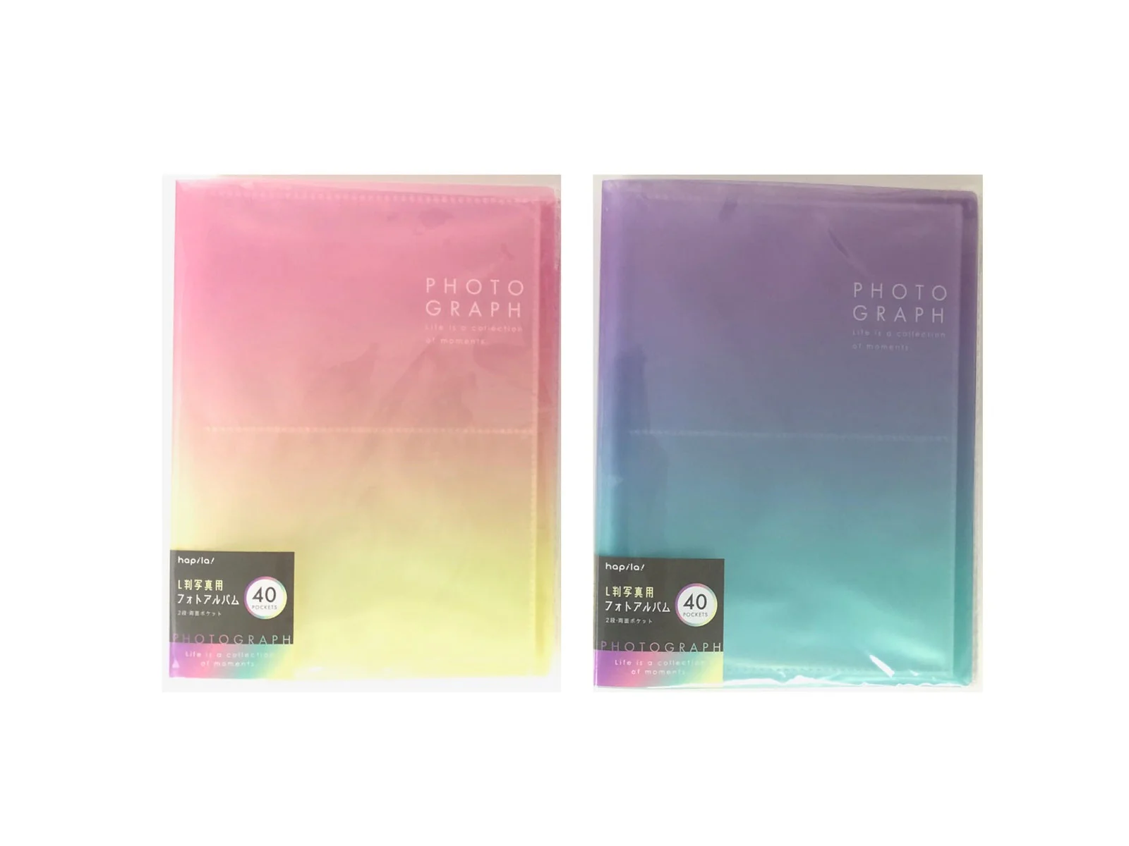 フォトアルバムＬ判用　４０Ｐ　グラデーション