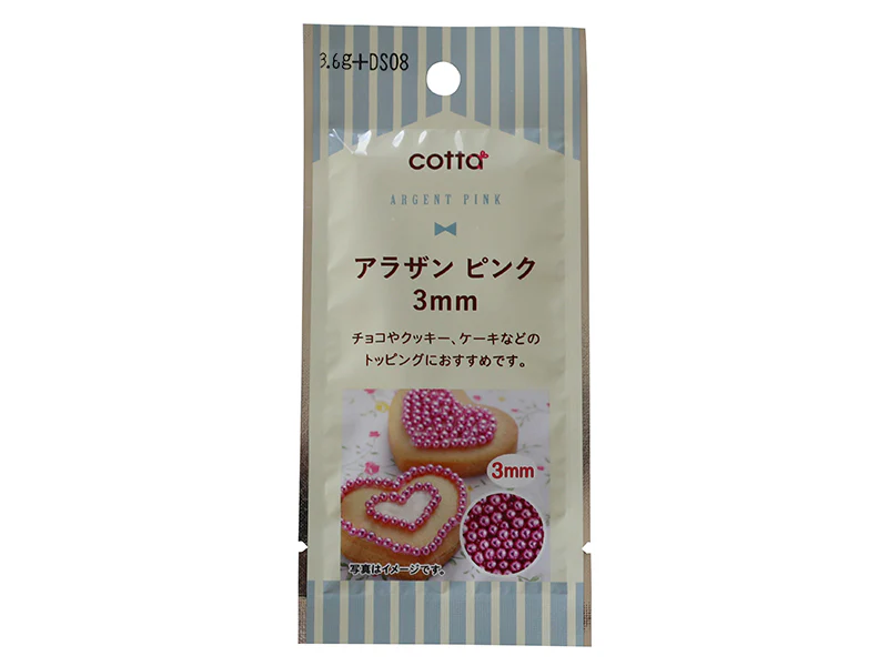 ドウシシャ　アラザン３ｍｍ　ピンク　３．４ｇ