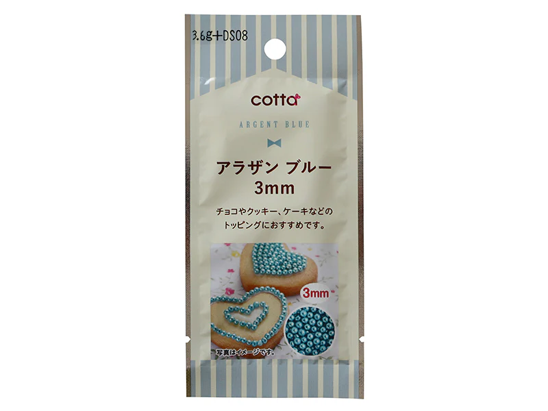 ドウシシャ アラザン3mm ブルー 3.4g
