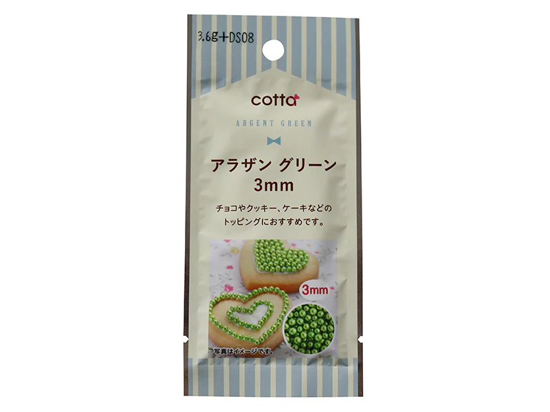 ドウシシャ　アラザン３ｍｍ　グリーン　３．４ｇ