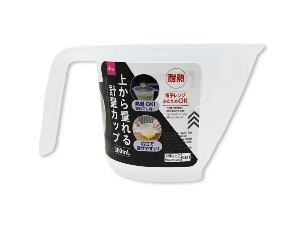 上から量れる耐熱計量カップ