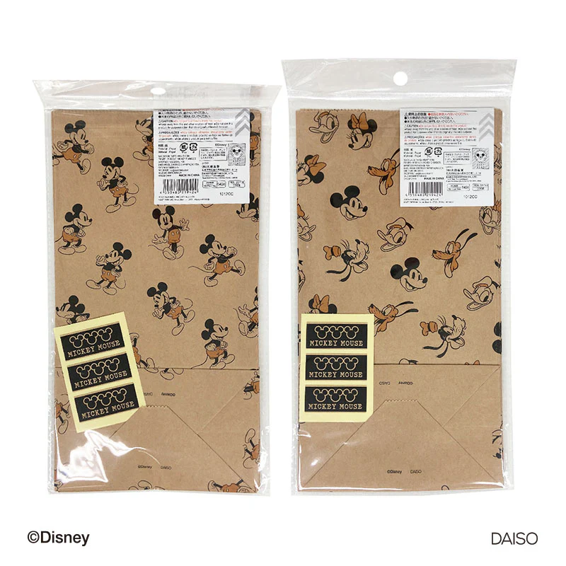 クラフトバッグ、角底、Ｌ、３枚（ミッキー＆フレンズ） - Image 4