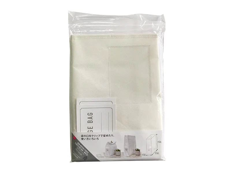 不織布仕切りバッグ（白）