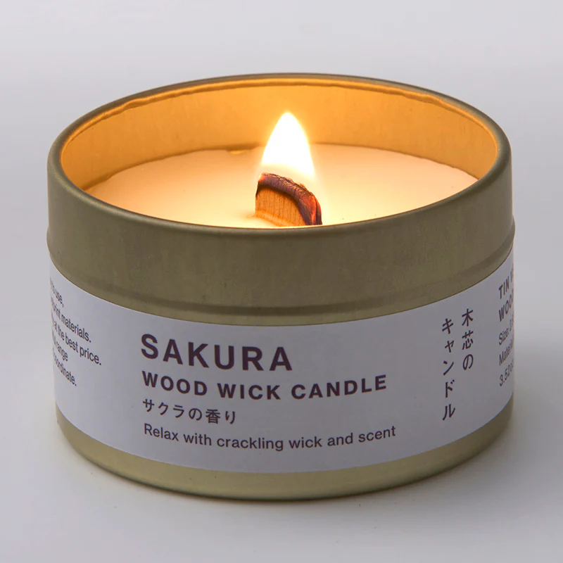 キャンドル(木芯、桜)