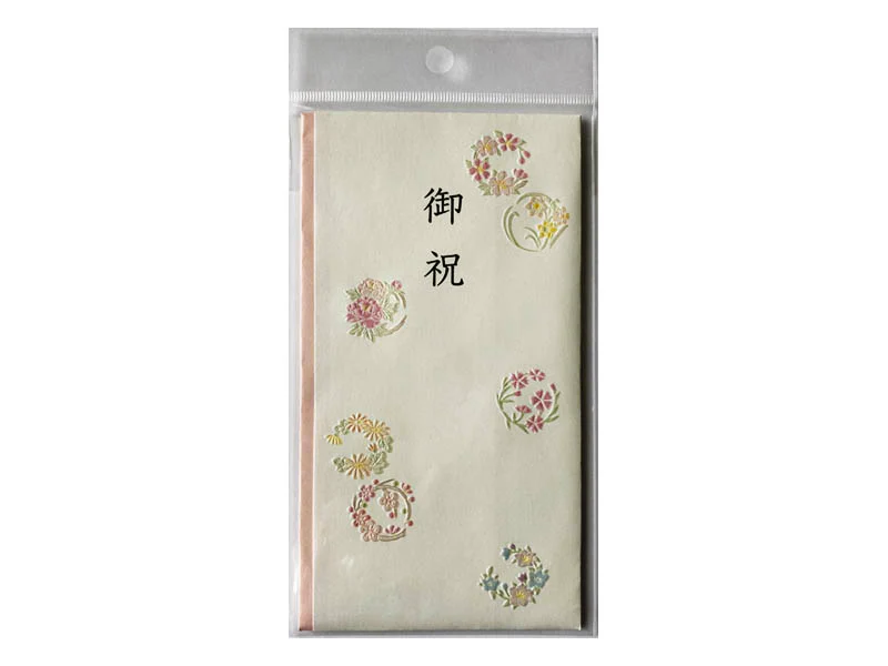 本多当折り（花紋柄、御祝）