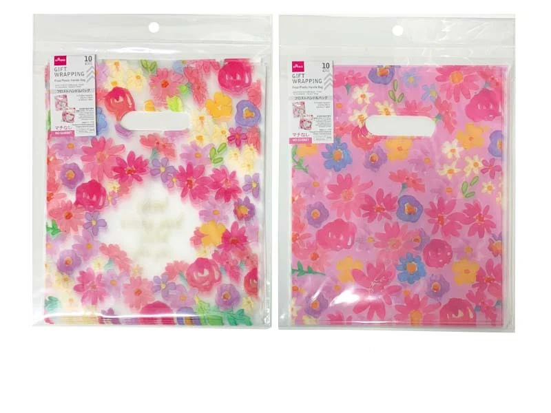 フロストハンドルバッグ（花柄、１０枚）