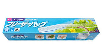 フリーザーバッグ（チャック付、Ｌ、１０枚、冷凍保存用）