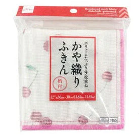 かや織りふきん（柄付）