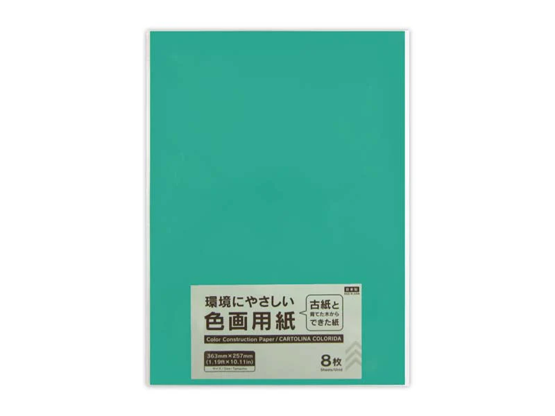 色画用紙（エメラルド、８枚）