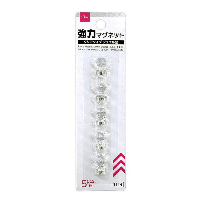 強力マグネット(クリアタイプ、ジュエル型、5個) - Image 3