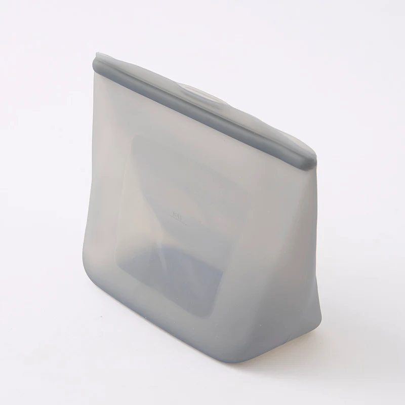 チャック式シリコーン保存袋（グレー）１２００ｍＬ - Image 2