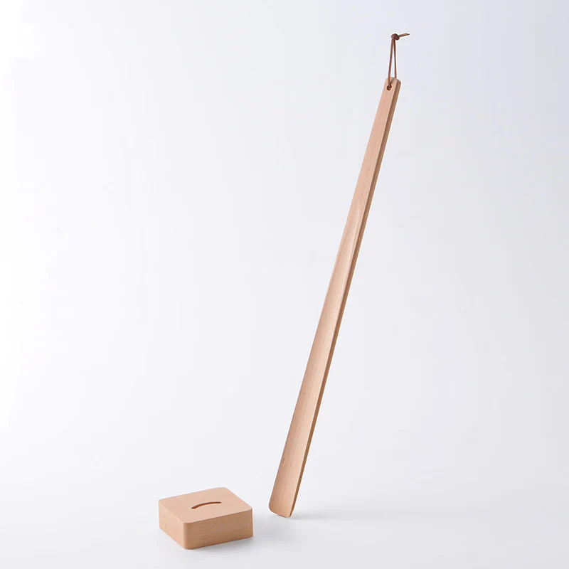 ブナの木靴べらスタンドセット長さ55cm