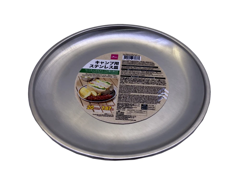 キャンプ用ステンレス皿