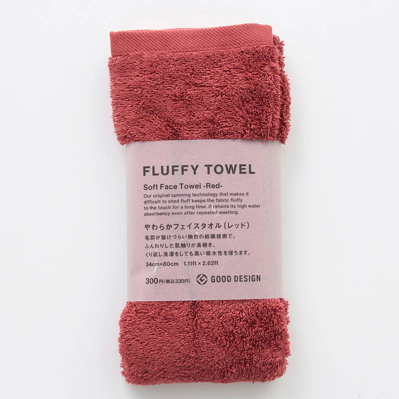 FLUFFYTOWELやわらかフェイスタオル(RD)