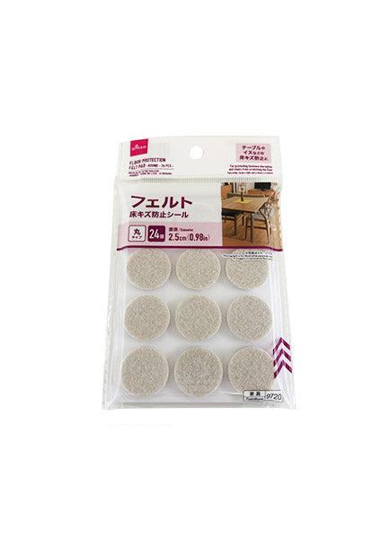 フェルト床キズ防止シール（丸、２４個）