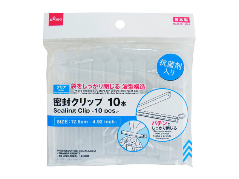抗菌剤入密封クリップ（クリア、１０本）