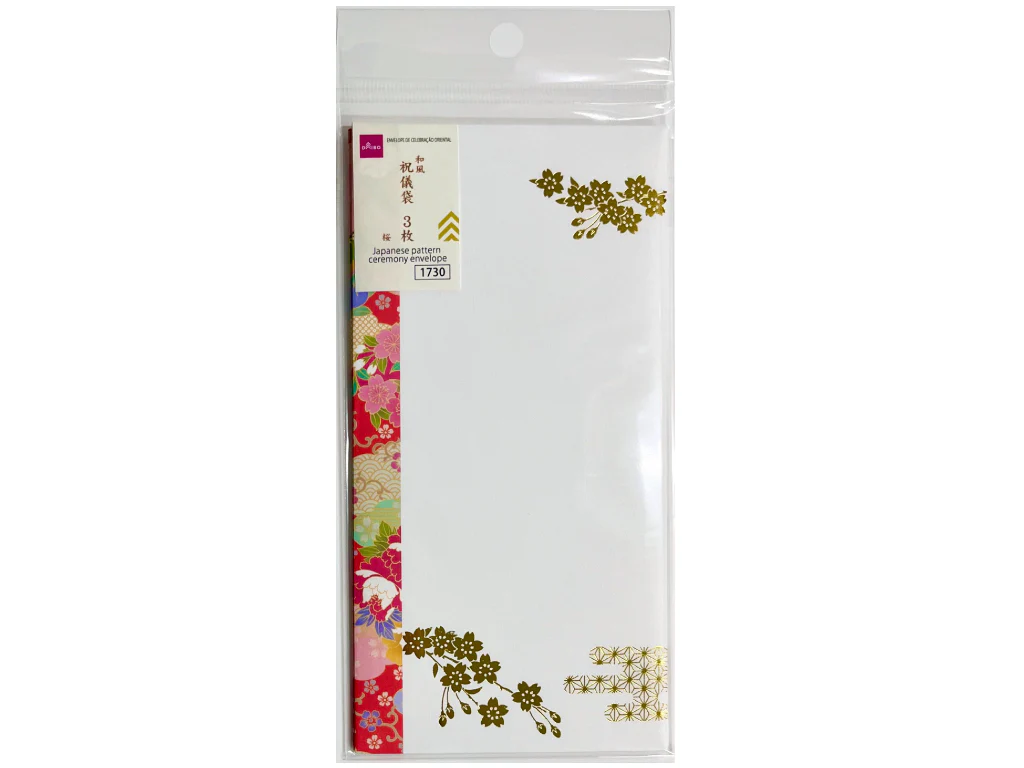 和風祝儀袋（桜、３枚）