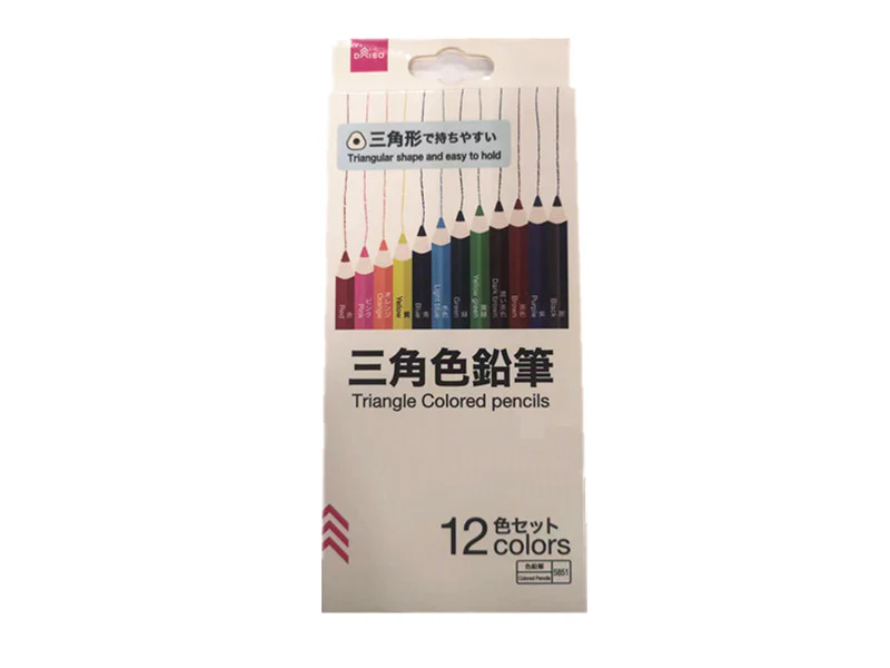 三角色鉛筆（１２色セット）
