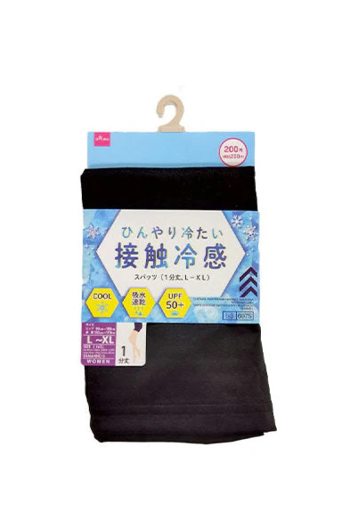 接触冷感、吸水速乾スパッツ（１分丈、Ｌ－ＸＬ）