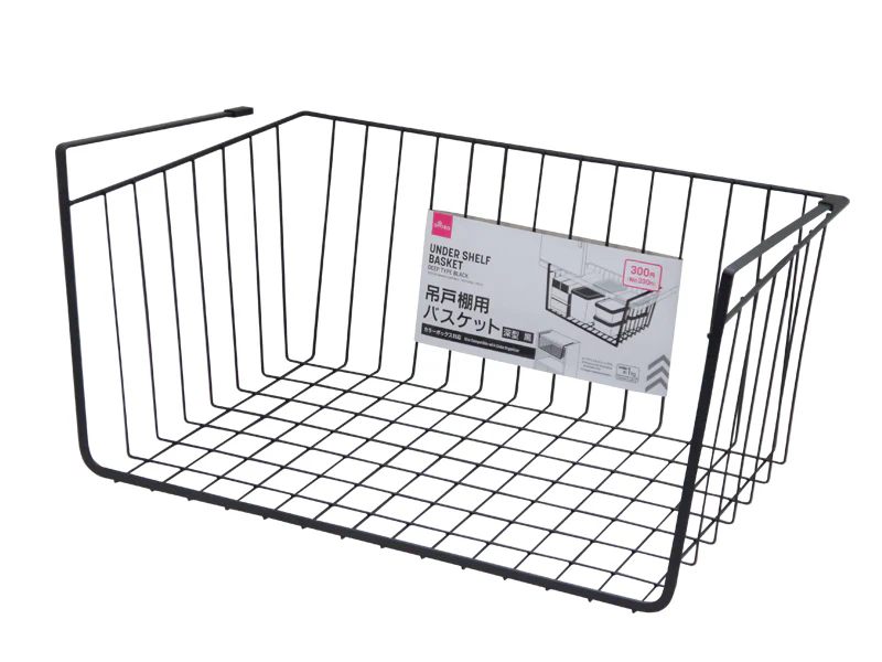 吊戸棚用バスケット（深型、黒）