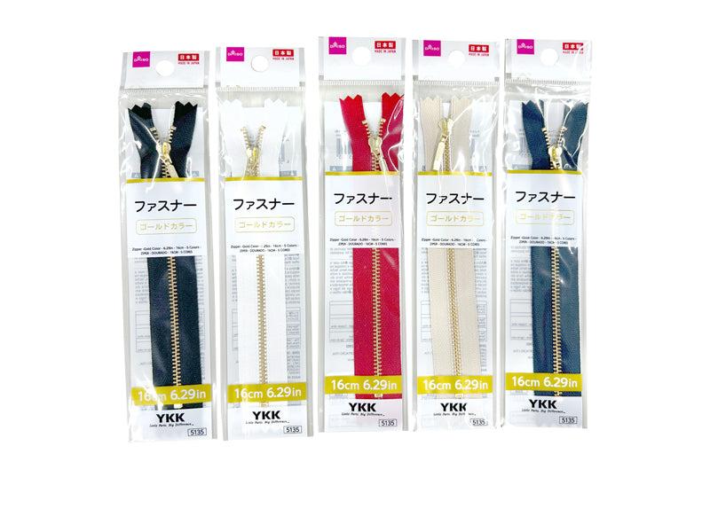 ファスナー（ゴールドカラー、５色）