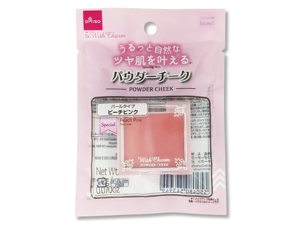 &.WithCharm パウダーチーク ピーチピンク