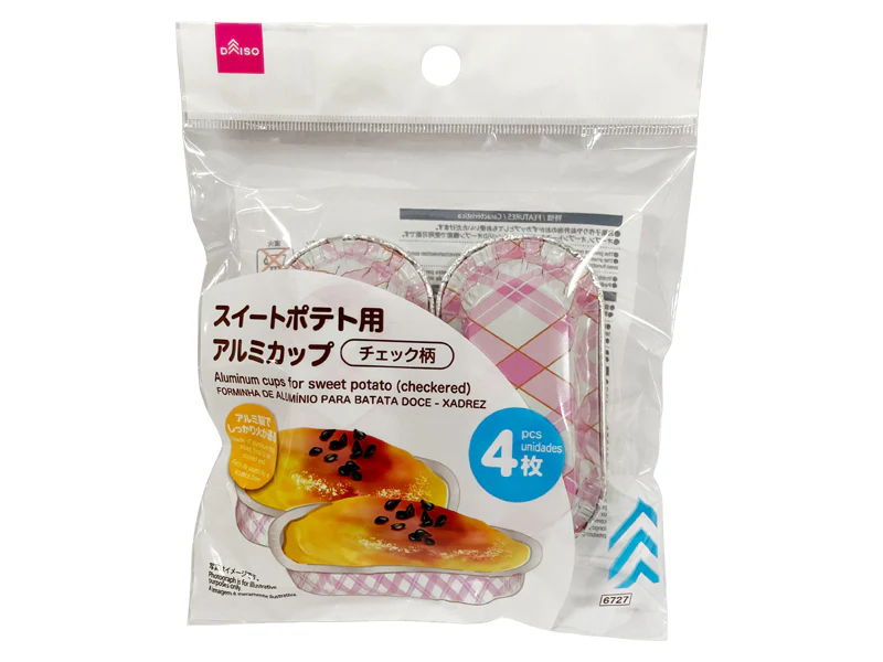 スイートポテト用アルミカップ（チェック柄）
