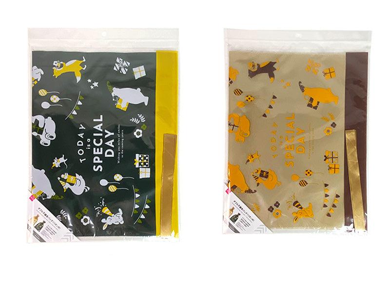 ダブル不織布バッグ（キッズ、リボン付）