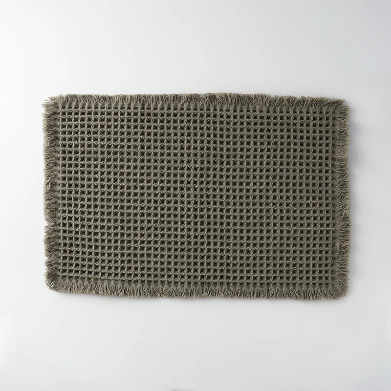 ワッフル織りバスマット(35cmx55cm、GR) - Image 2