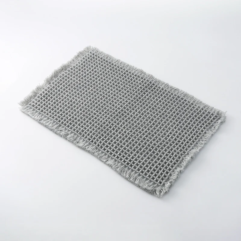 ワッフル織りバスマット(35cmx55cm、GY)