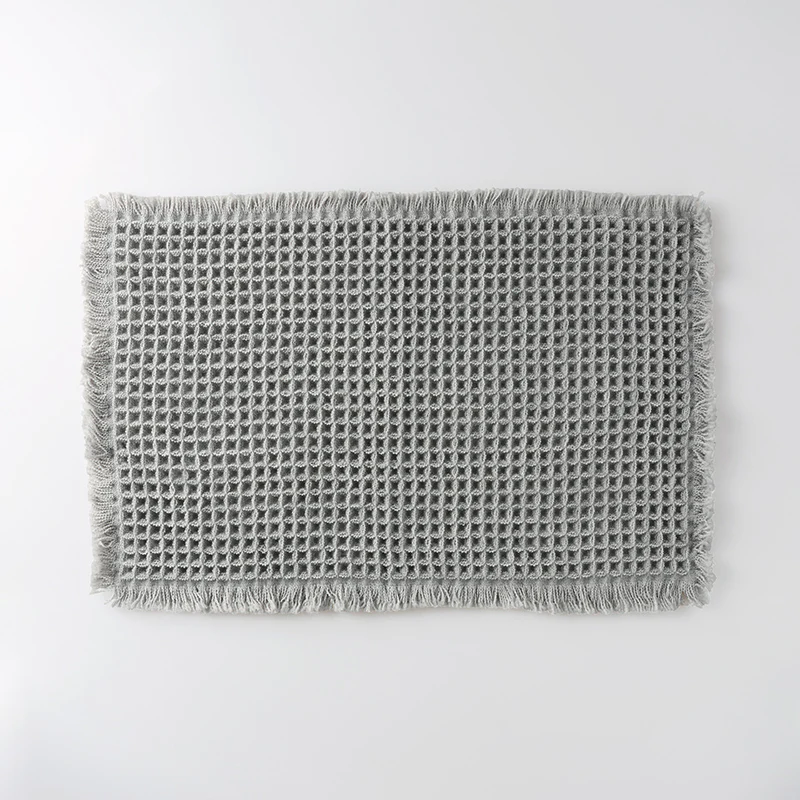 ワッフル織りバスマット(35cmx55cm、GY) - Image 2