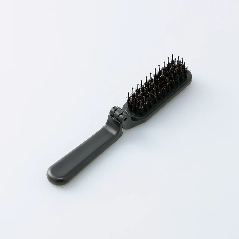 折りたたみヘアブラシ（豚毛）