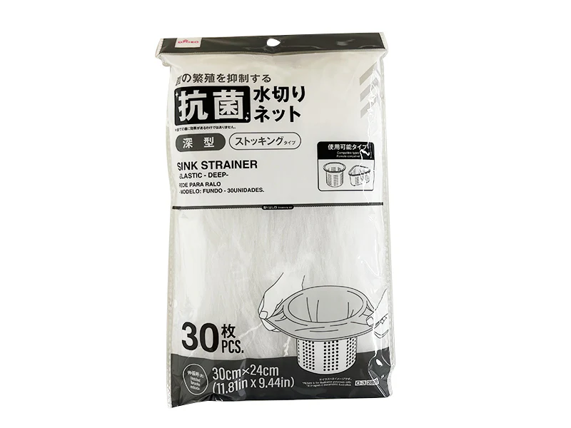 水切りネット（ストッキング、深型、抗菌、３０枚）