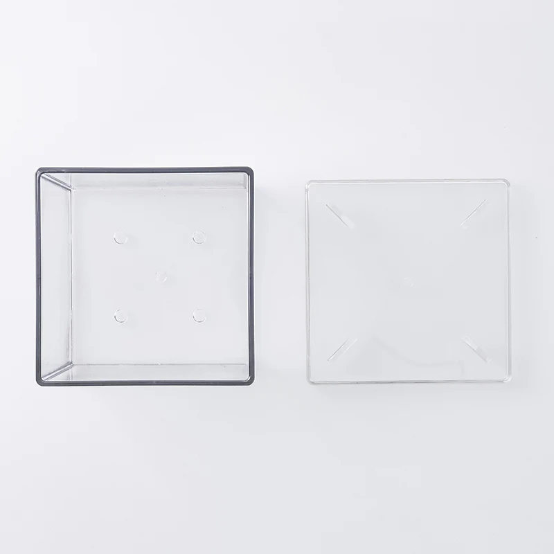 トレイ付クリア植木鉢（四角、４号）１２ｃｍ - Image 3