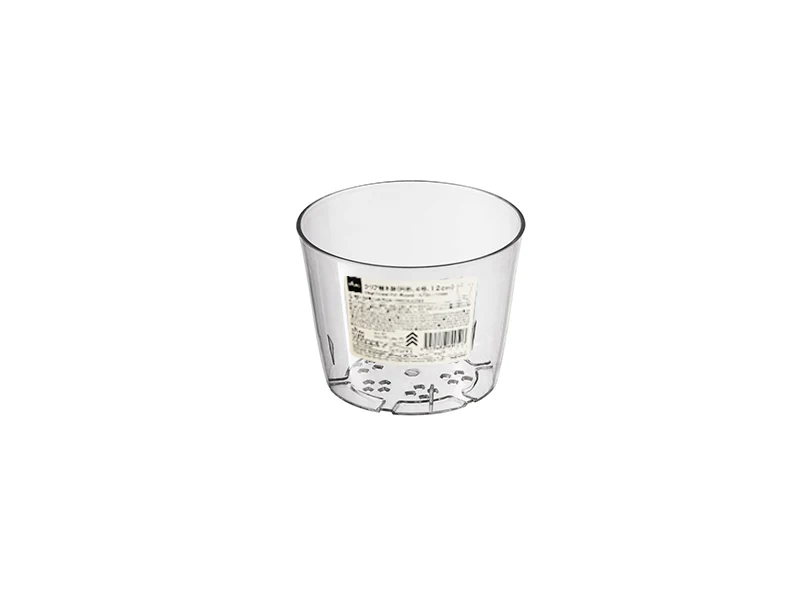クリア植木鉢（円形）４号、１２ｃｍ