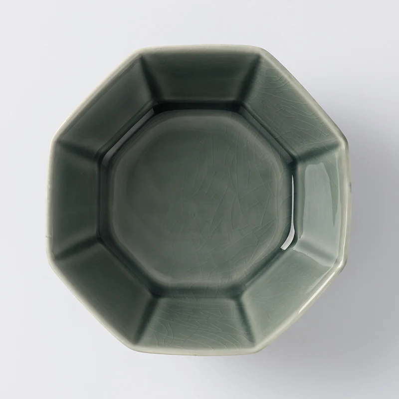 八角鉢（貫入、ＧＹ） - Image 2