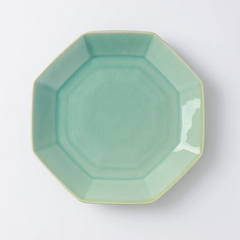 八角皿（貫入、ＧＲ） - Image 2