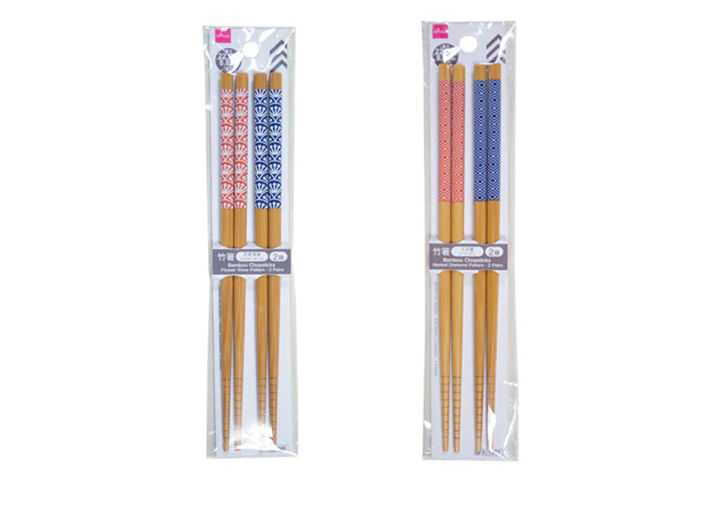 竹箸（花青海波、入子菱、２膳）