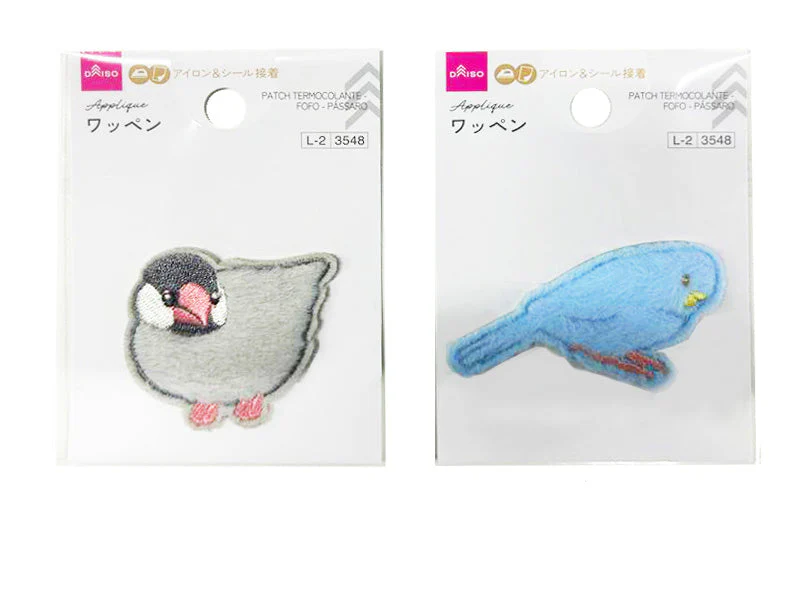 ワッペン(ふわふわ、とり)