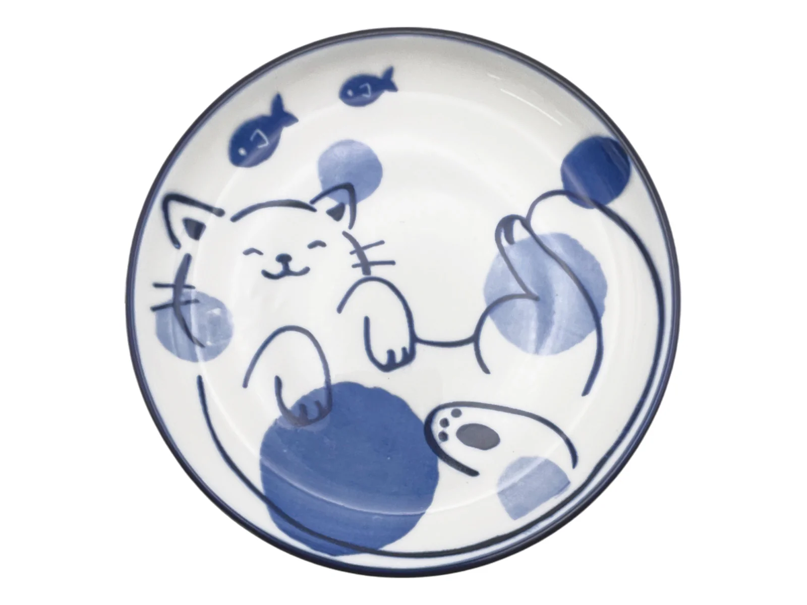 皿(藍にゃんこ)