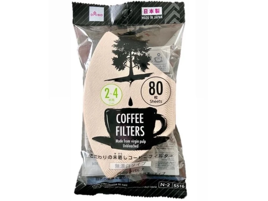 コーヒーフィルター(2-4杯用、無漂白タイプ、80枚)