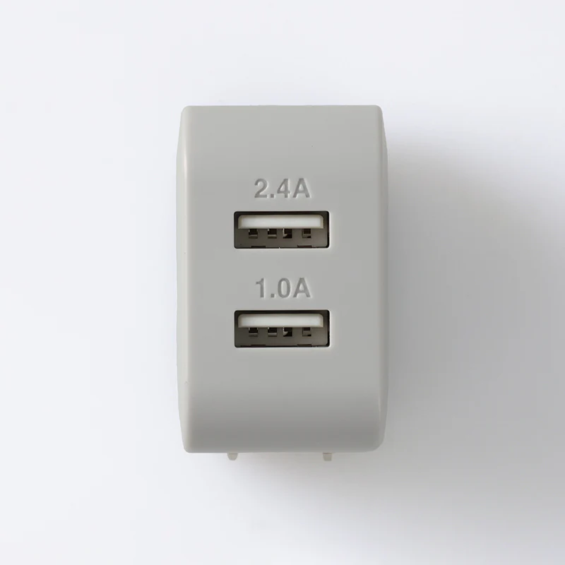 USB充電器(2.4A+1.0A、GY) - Image 2