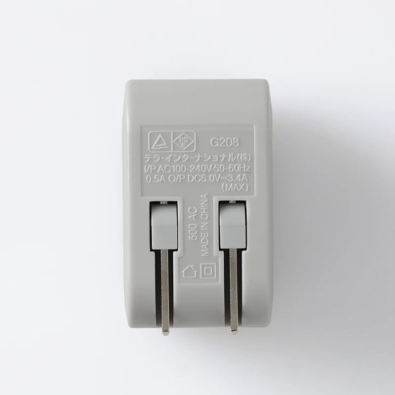 USB充電器(2.4A+1.0A、GY) - Image 3
