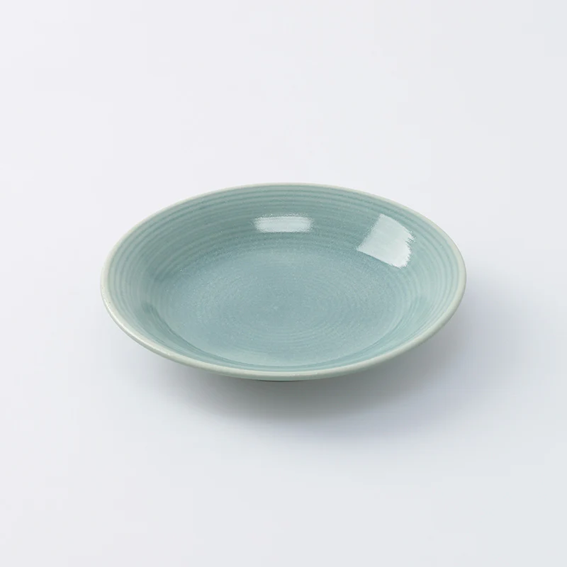 皿（Ｓｌｅｅｋ　Ｄｉｓｈ、浅葱）