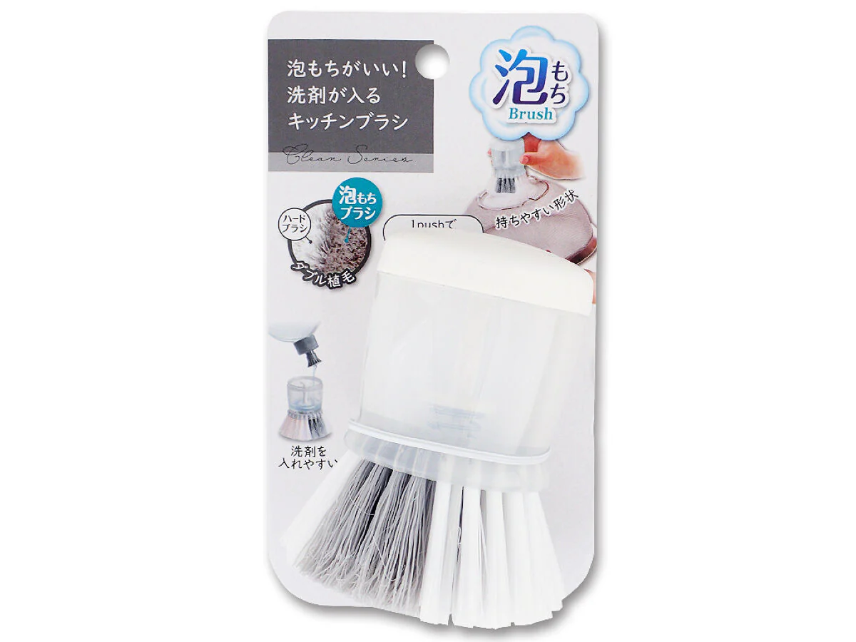 洗剤が入るキッチンブラシ