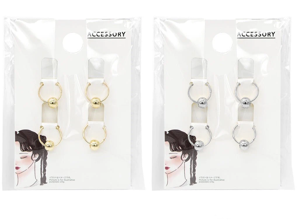 ヘアチャーム(リングタイプ、メタルボール)