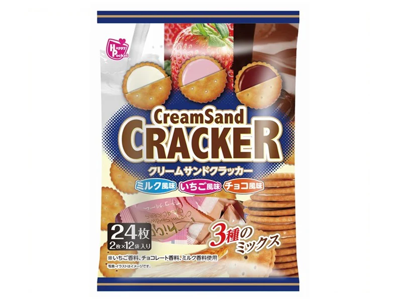 ハッピーポケット クリームサンドクラッカー 2枚×12袋